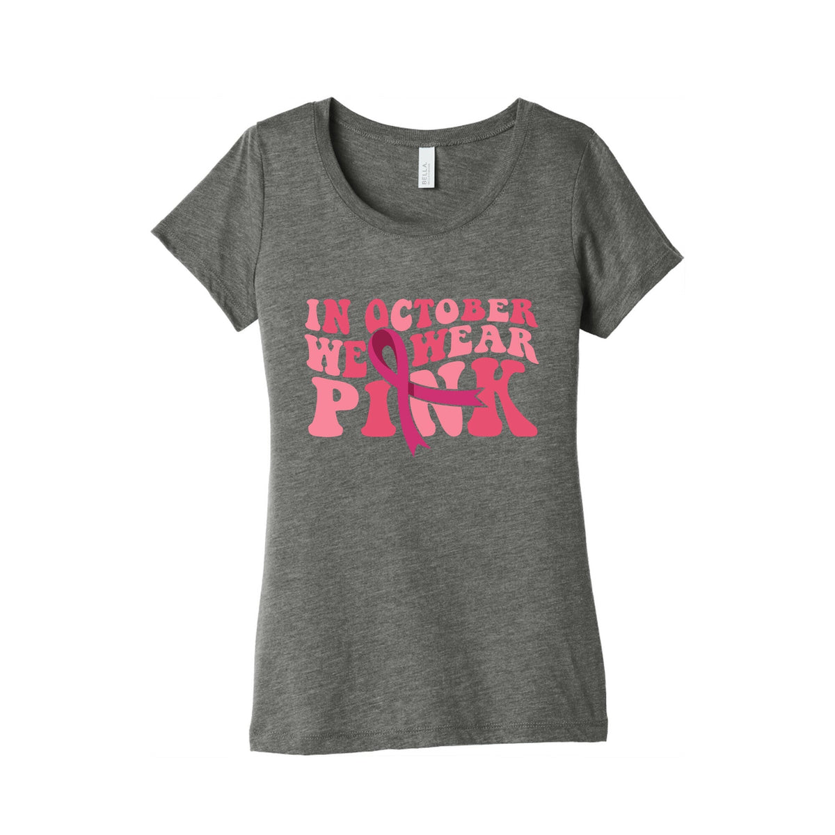 Pink Ribbon Breast Cancer Awareness Womens Triblend Tee Unisex
