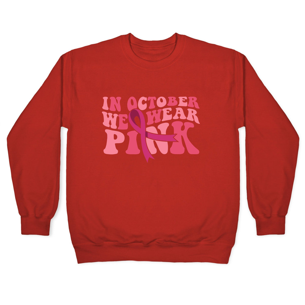 Pink Ribbon Breast Cancer Awareness Crewneck Unisex