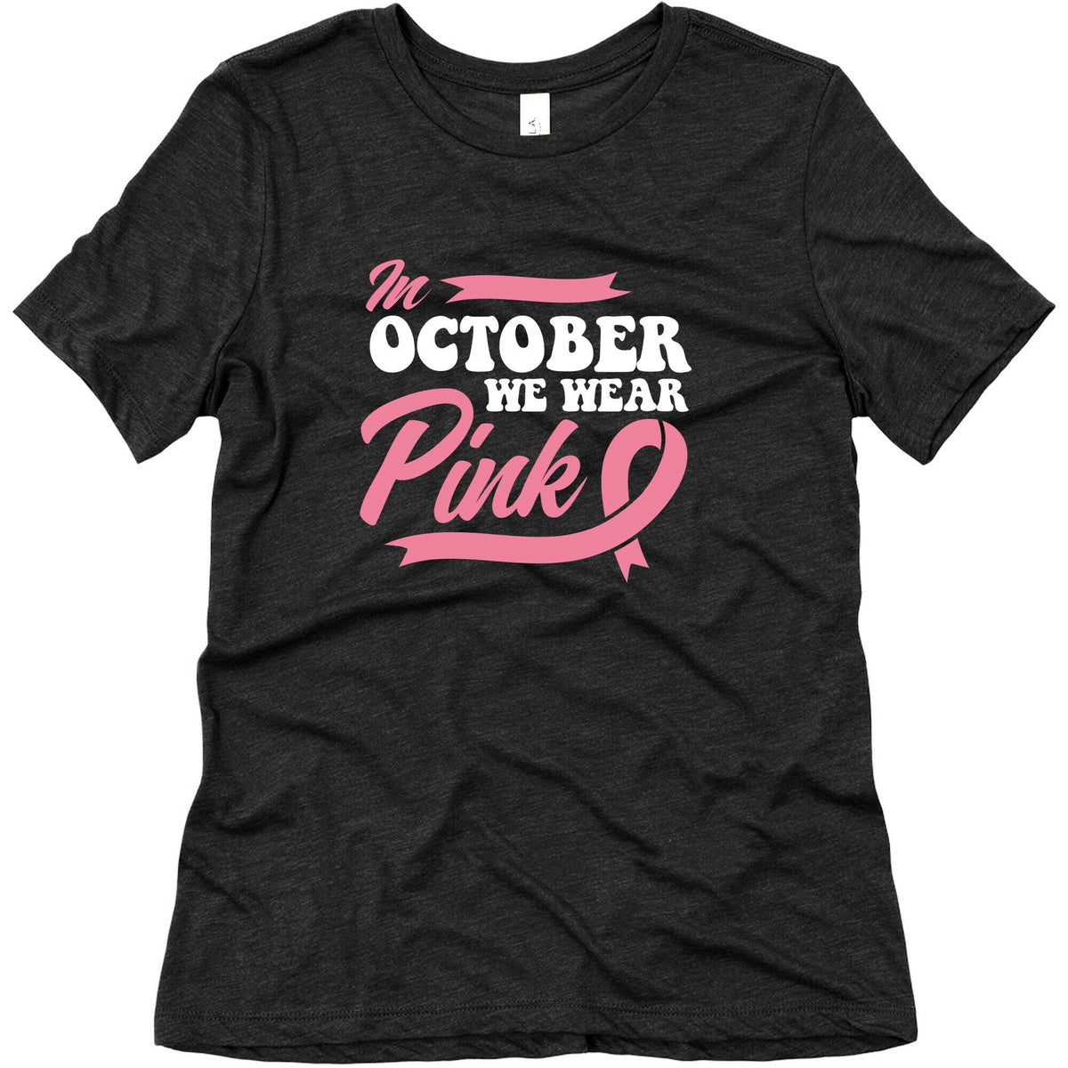 October Pink Breast Cancer Awareness Womens Triblend Tee Unisex
