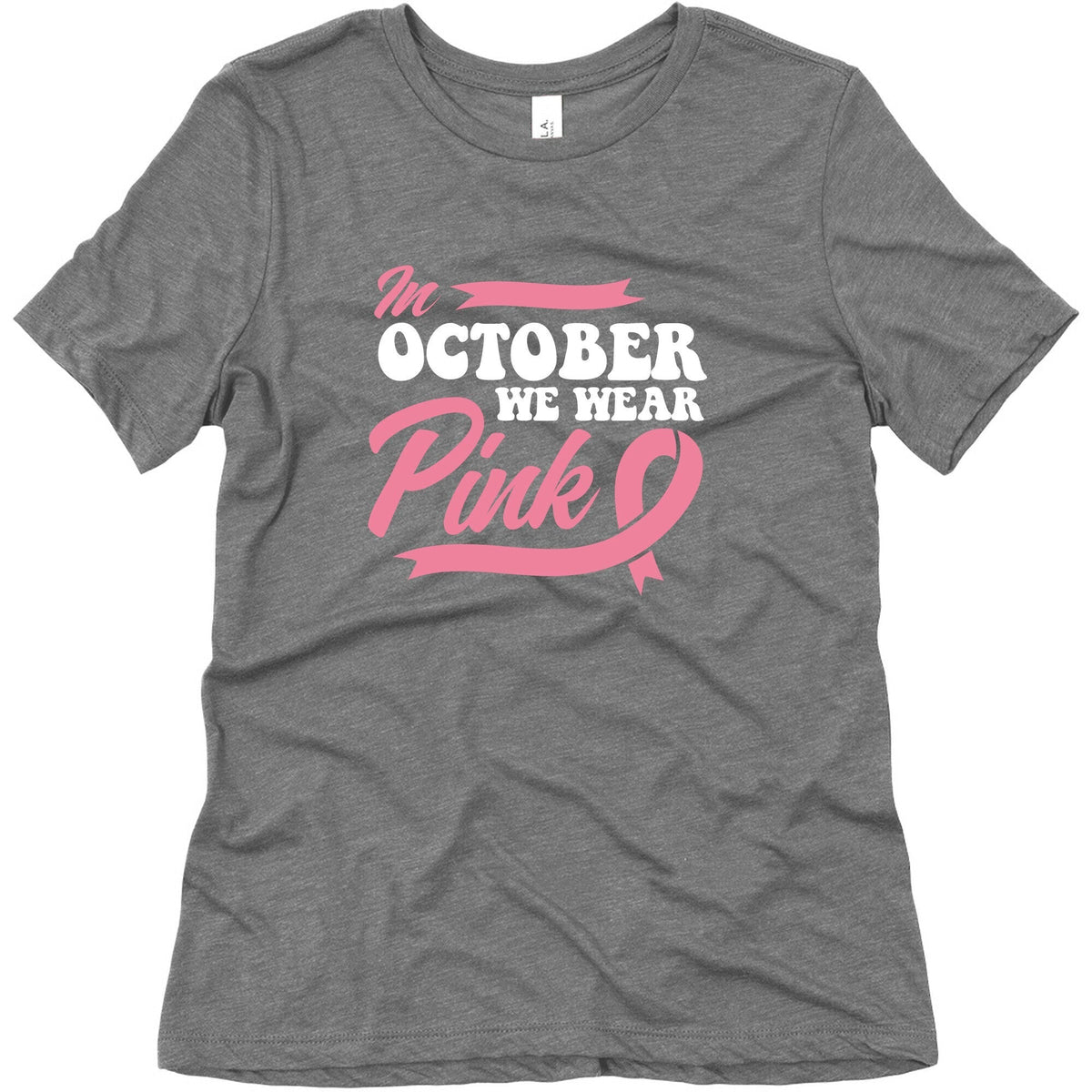 October Pink Breast Cancer Awareness Womens Triblend Tee Unisex