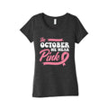 October Pink Breast Cancer Awareness Womens Triblend Tee Unisex