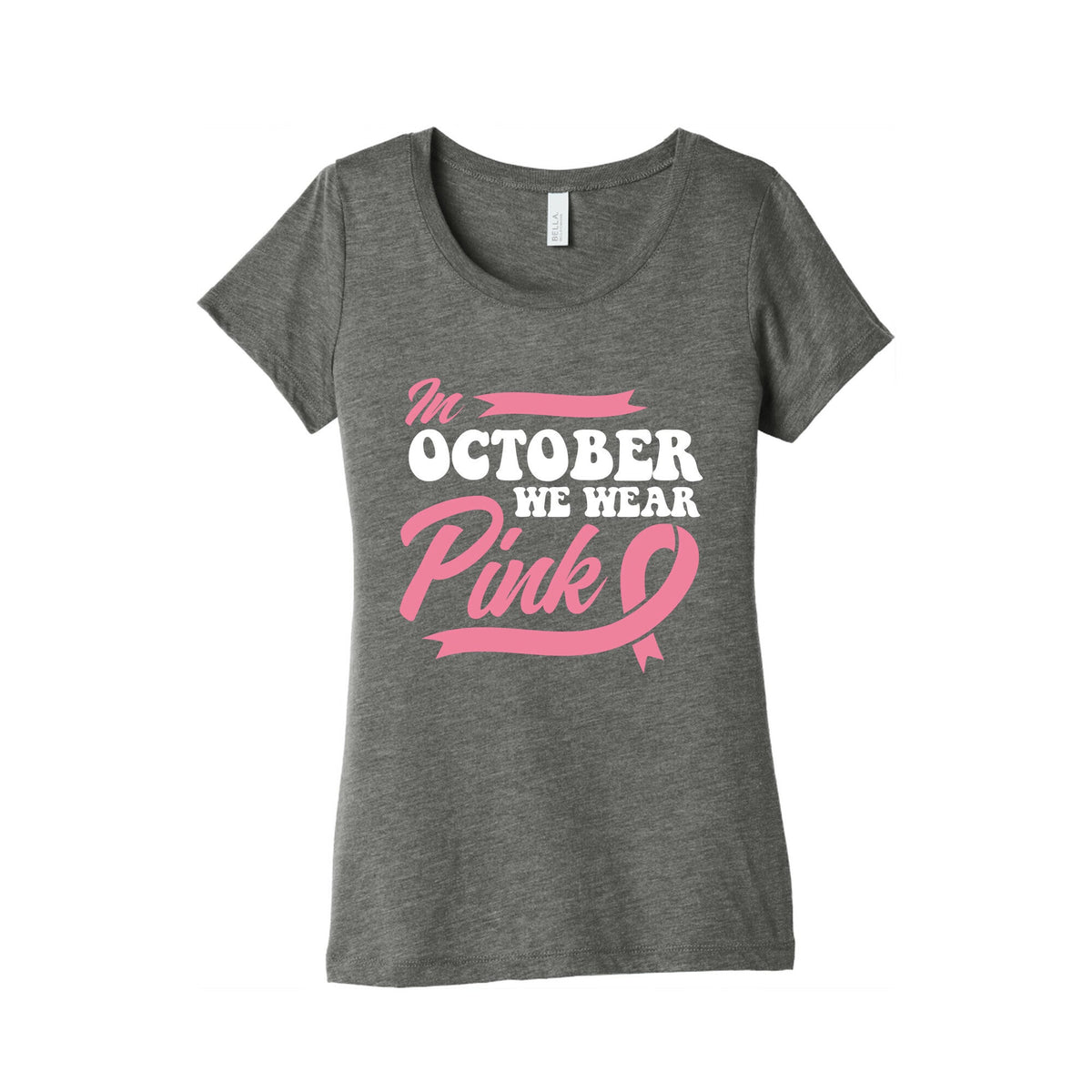 October Pink Breast Cancer Awareness Womens Triblend Tee Unisex
