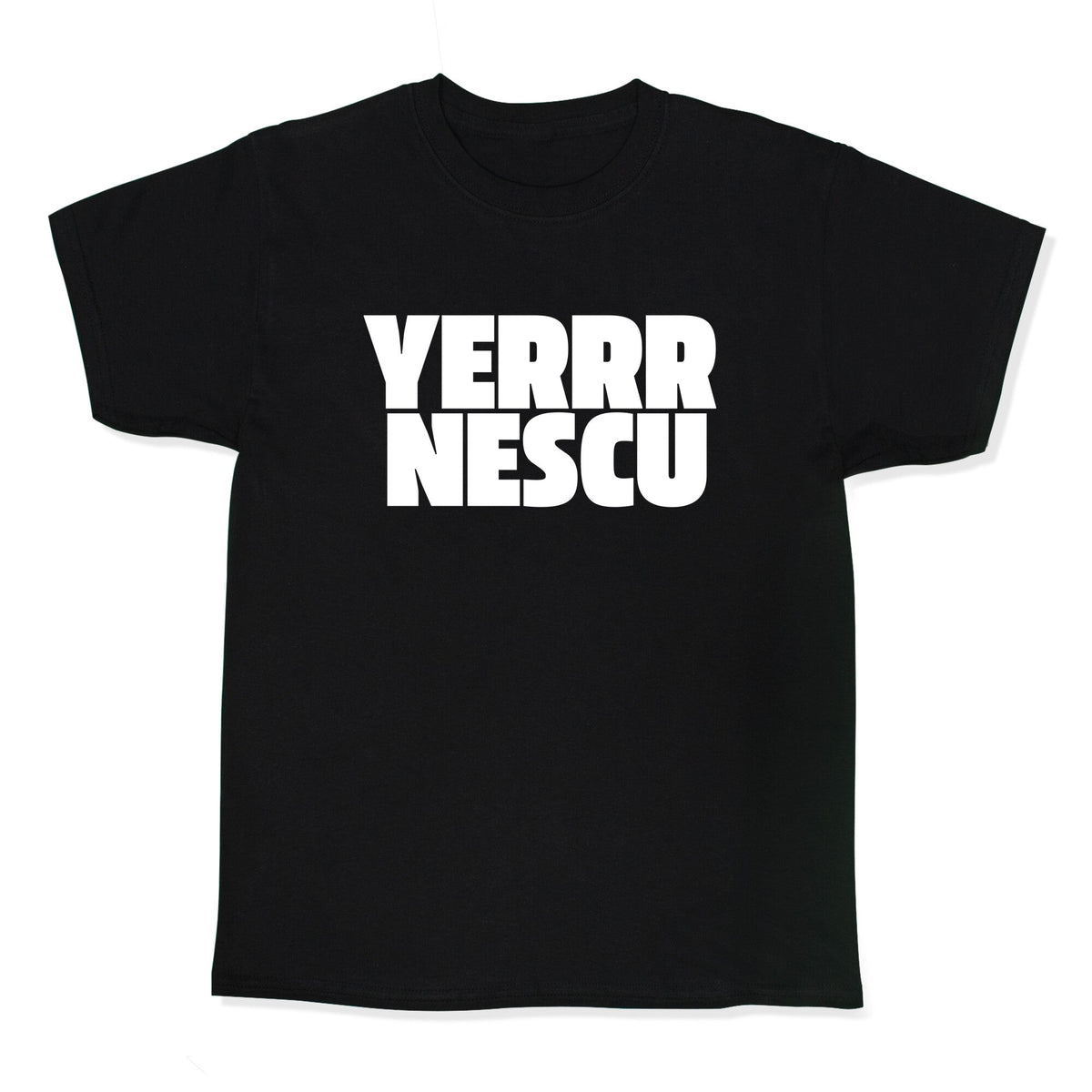 Yerrr Nescu White Text Kids Tee Unisex