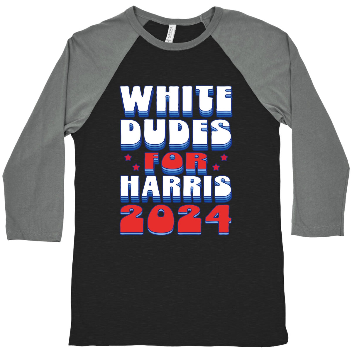 White Dudes for Harris Baseball Tee Unisex