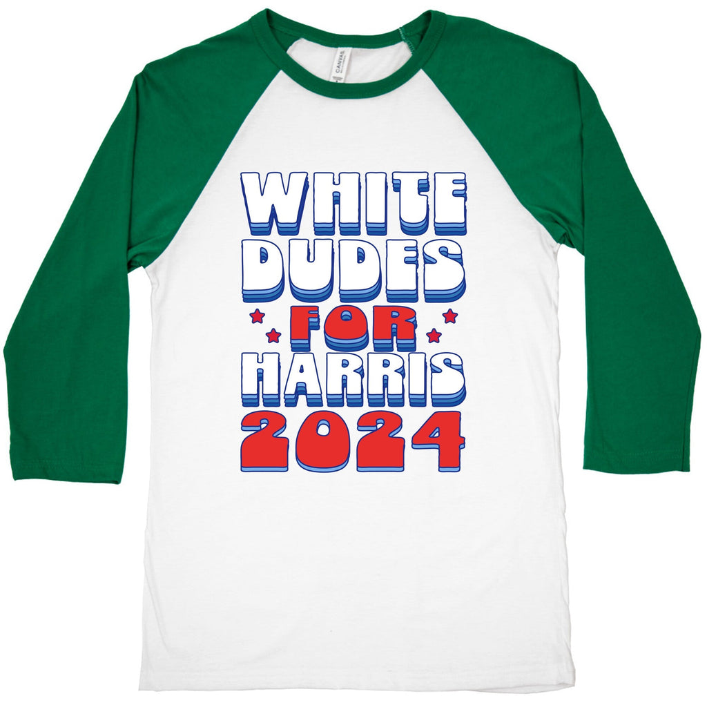 White Dudes for Harris Baseball Tee Unisex