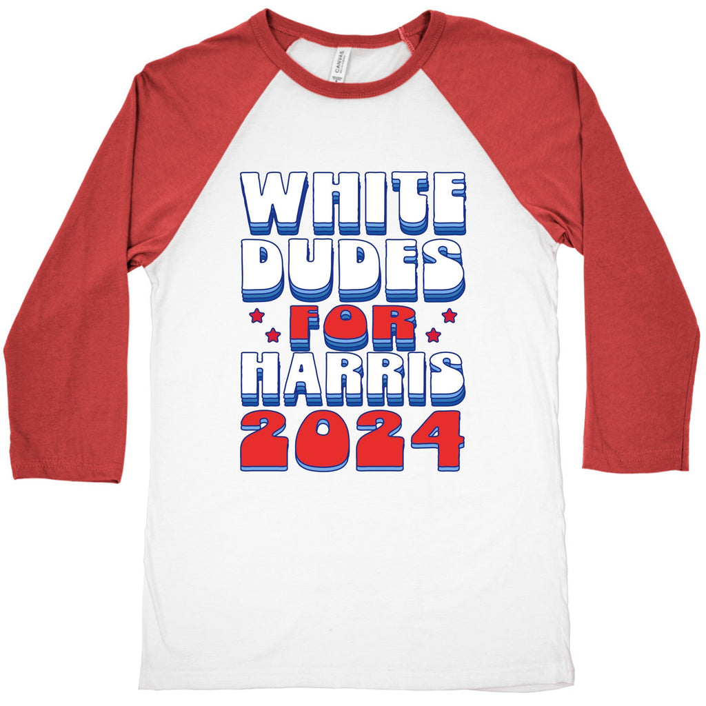 White Dudes for Harris Baseball Tee Unisex