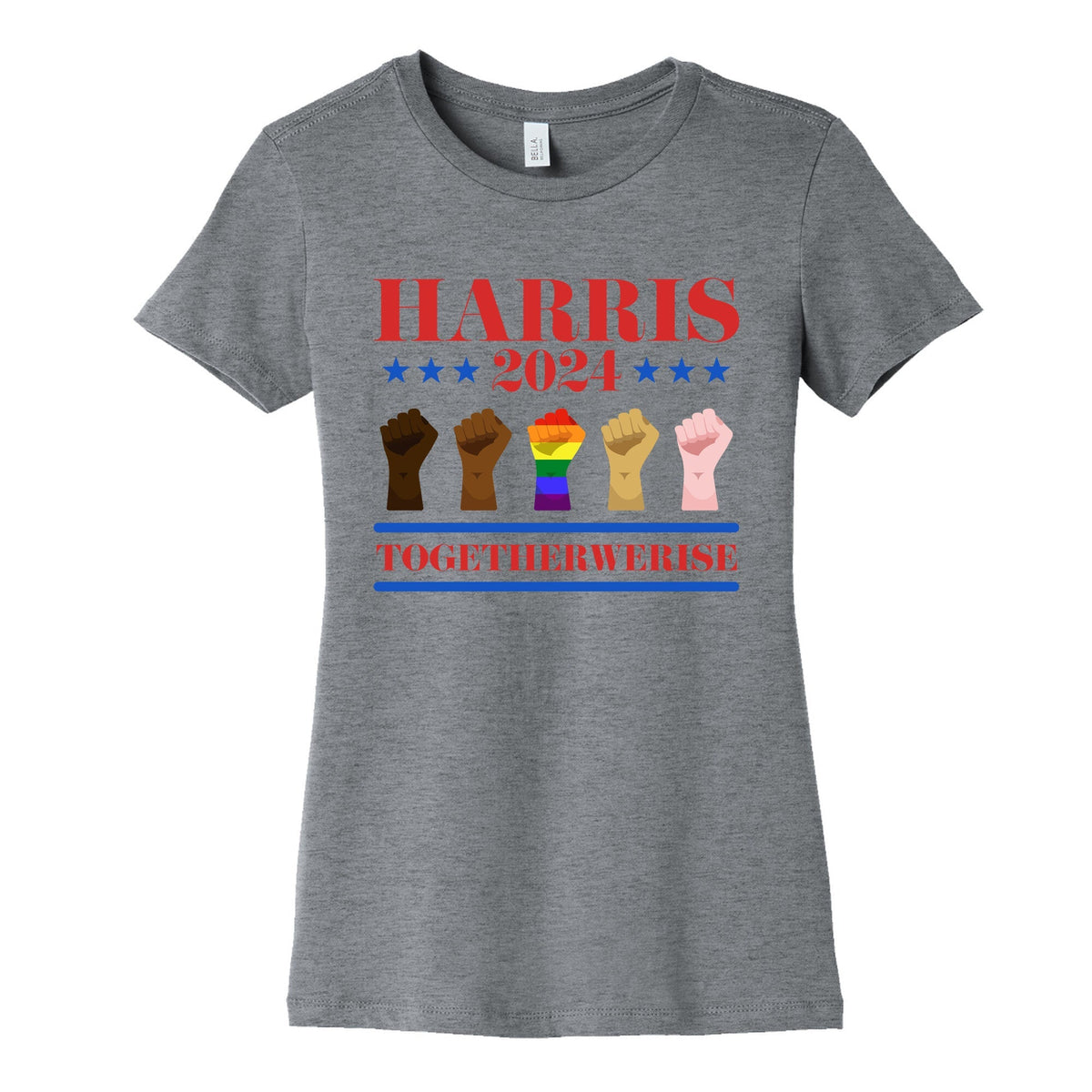 Together We Rise Harris 2024 Womens Cotton Tee Unisex