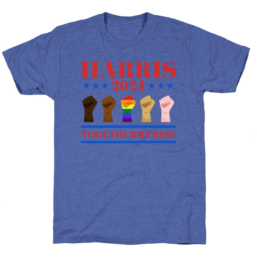 Together We Rise Harris 2024 Unisex Triblend Tee Unisex