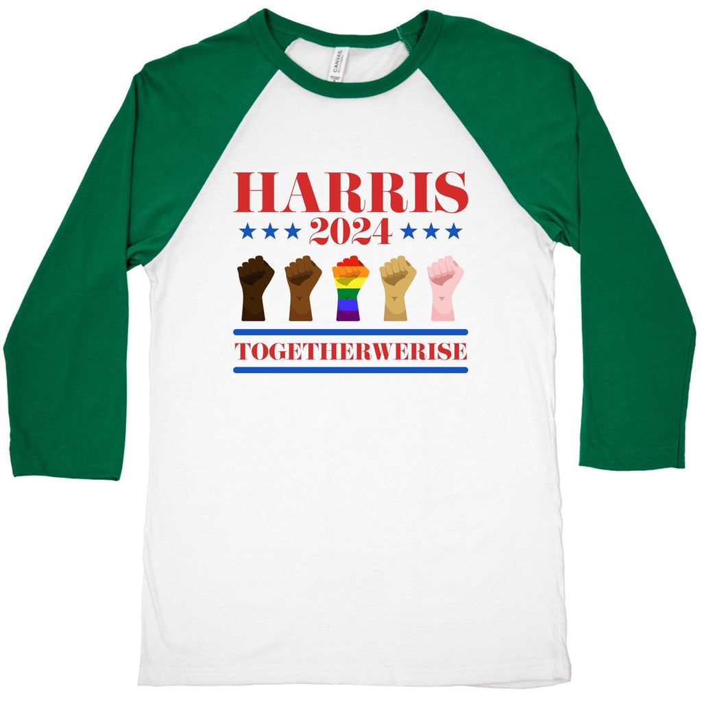 Together We Rise Harris 2024 Baseball Tee Unisex