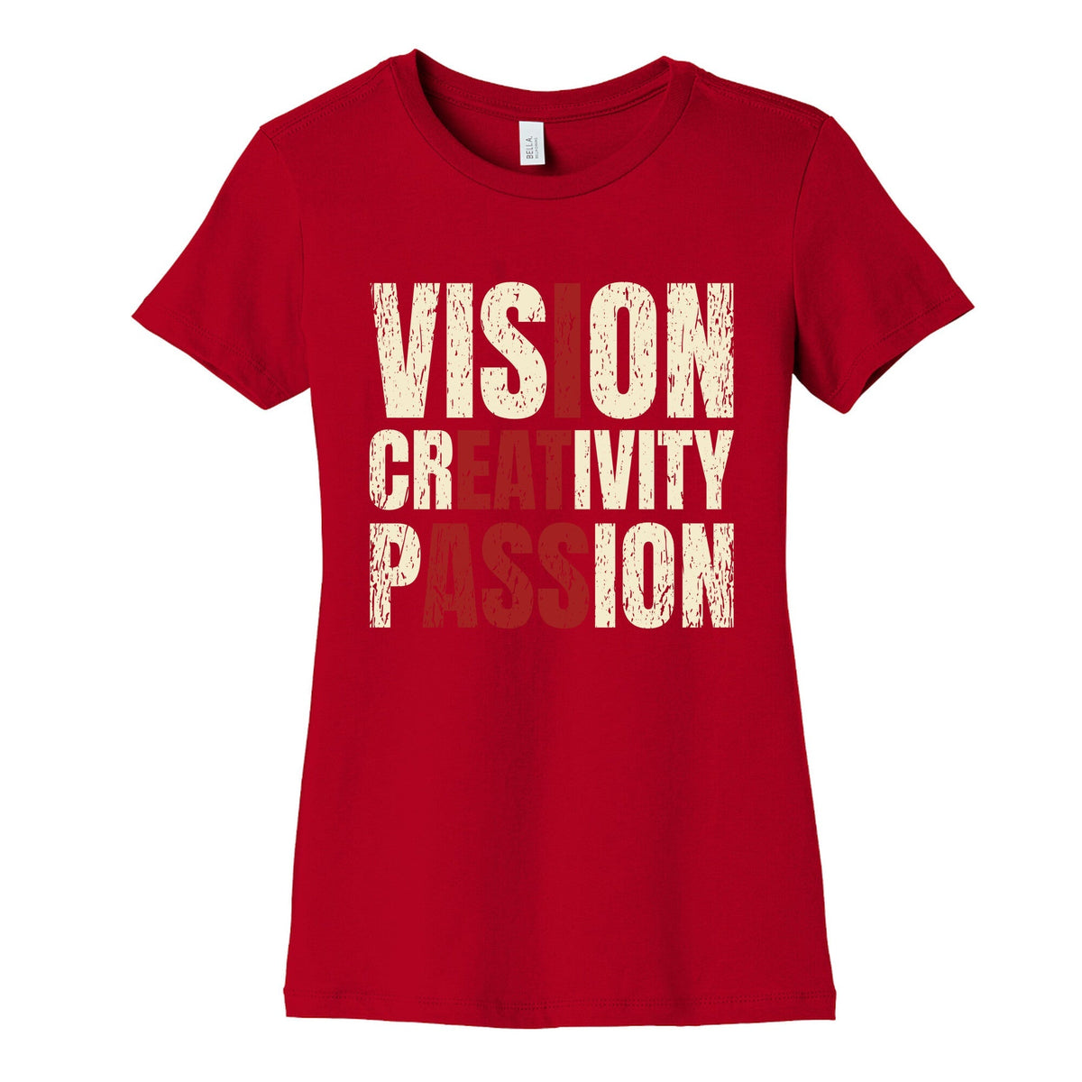 Vision Creativity Passion Womens Cotton Tee Unisex