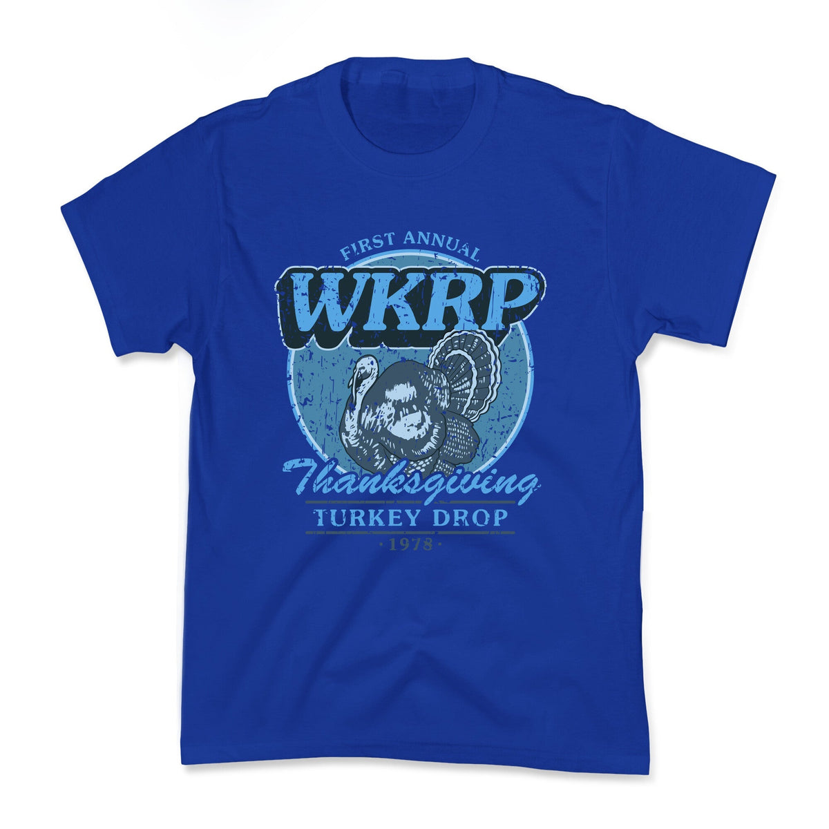 WKRP Turkey Drop Kids Tee Unisex