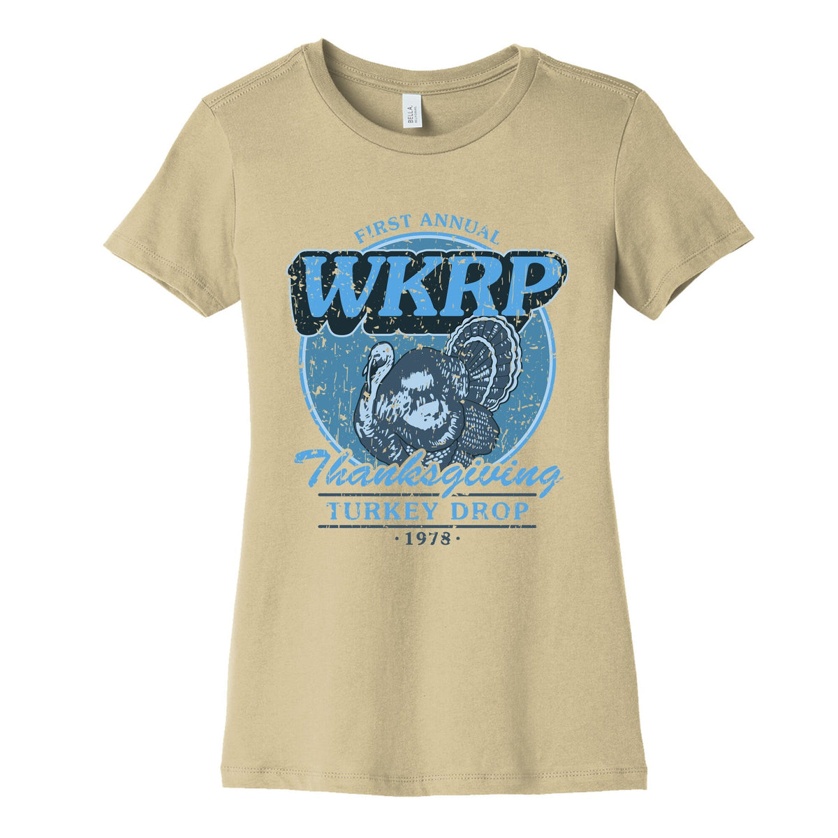 WKRP Turkey Drop Womens Cotton Tee Unisex