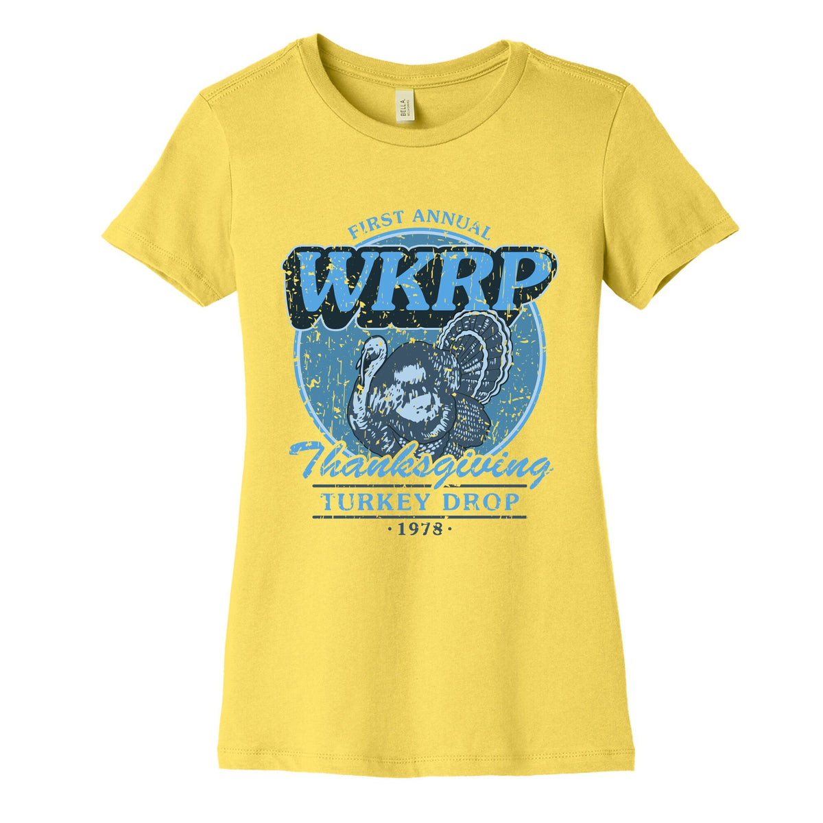 WKRP Turkey Drop Womens Cotton Tee Unisex