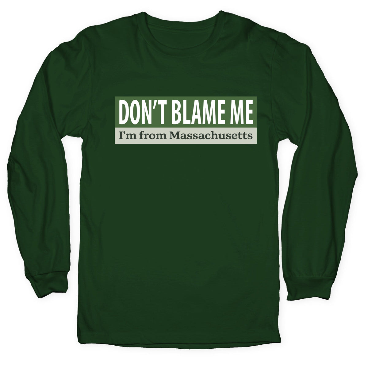 dont blame me im from massachusetts Longsleeve Tee Unisex