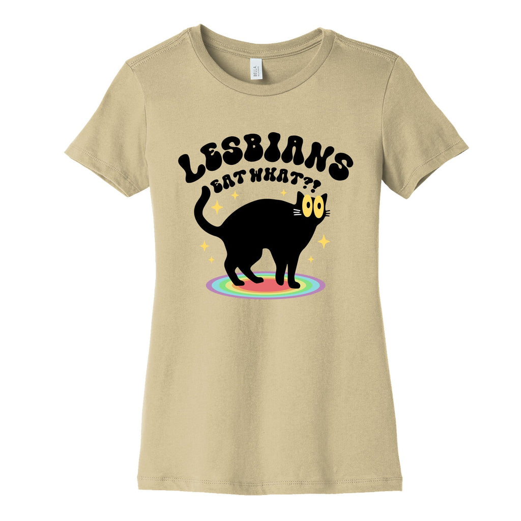 Lesbians Eat What Cat Womens Cotton Tee Unisex