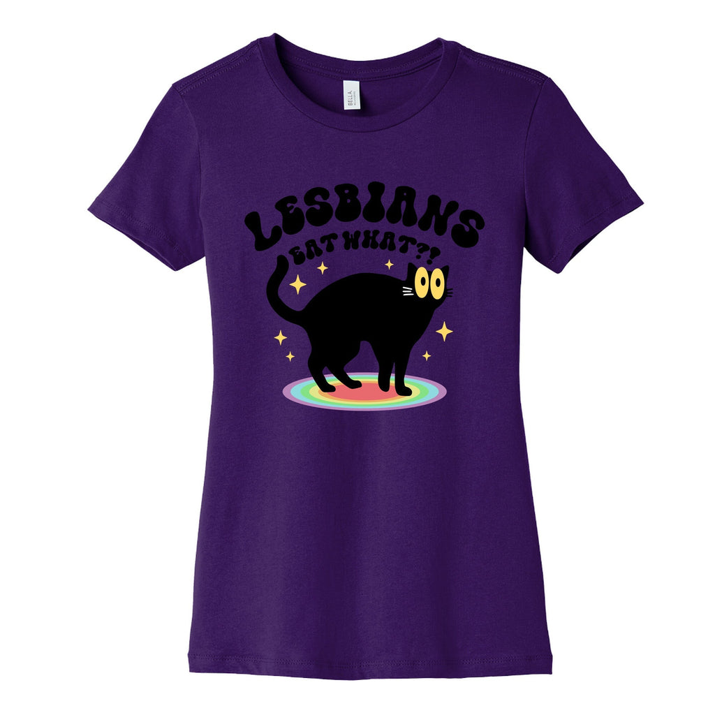 Lesbians Eat What Cat Womens Cotton Tee Unisex