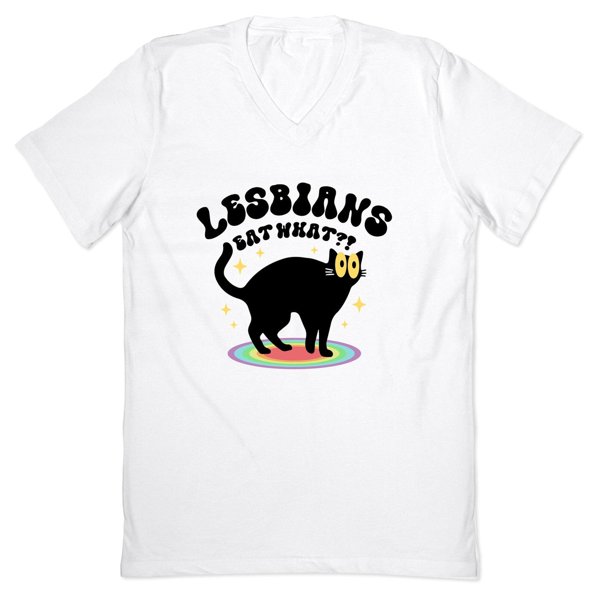 Lesbians Eat What Cat V-Neck Unisex