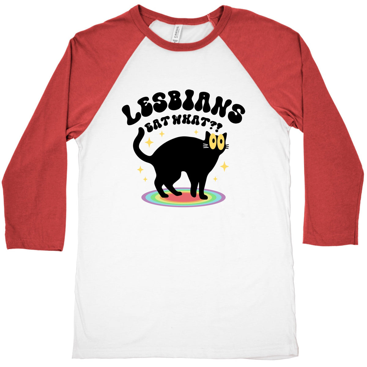 Lesbians Eat What Cat Baseball Tee Unisex