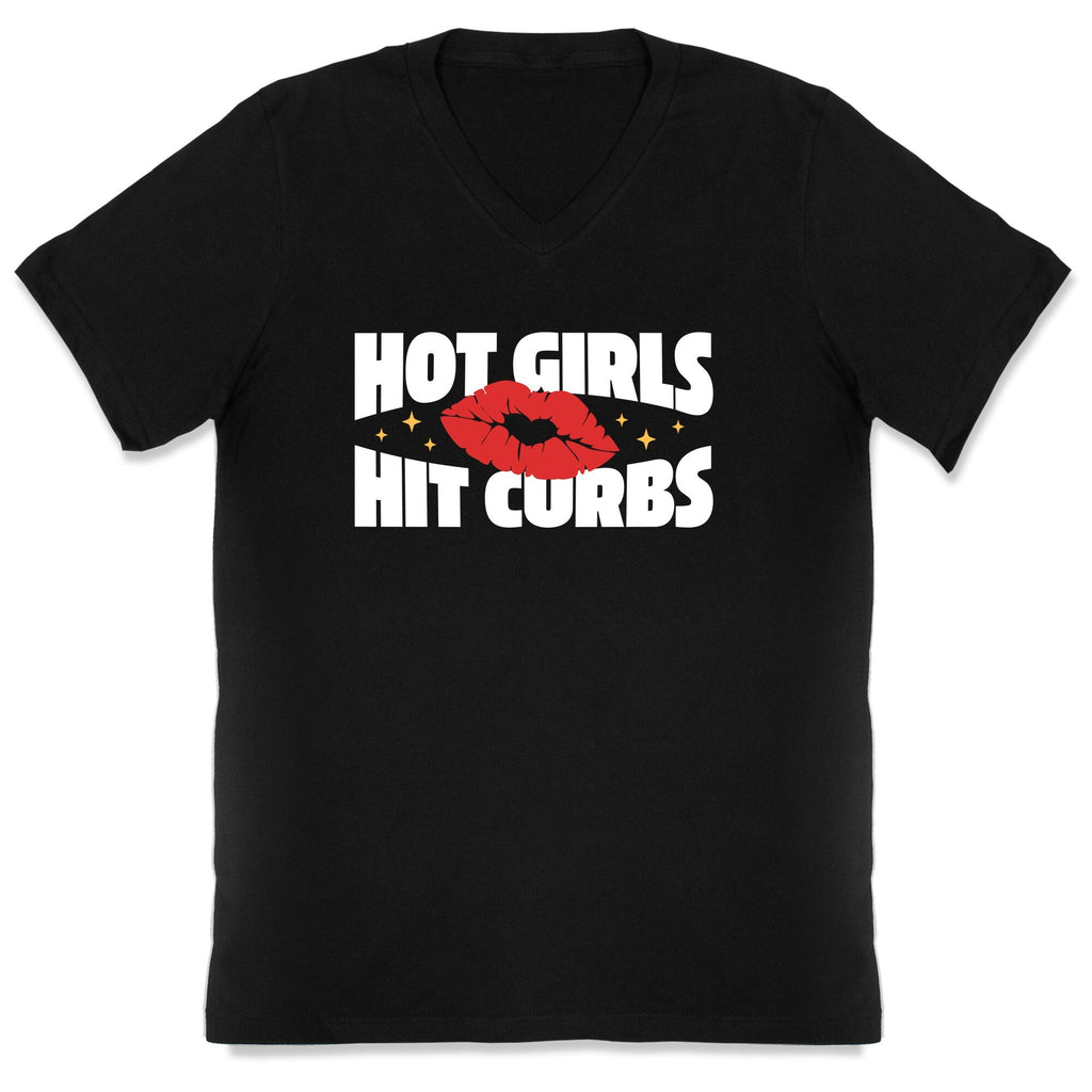 Hot Girls Hit Curbs V-Neck Unisex