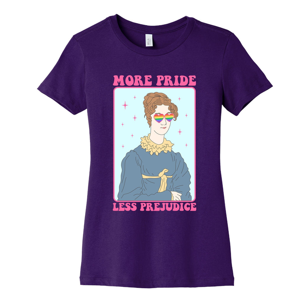 More Pride Less Prejudice Womens Cotton Tee Unisex