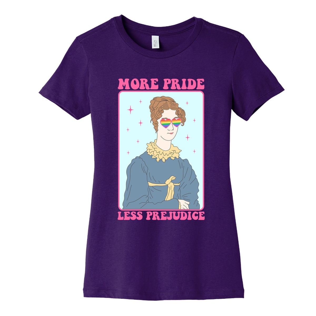 More Pride Less Prejudice Womens Cotton Tee Unisex