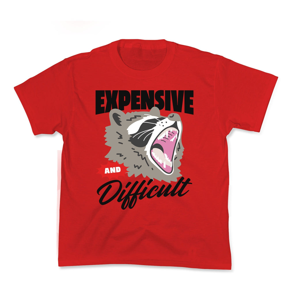 Expensive and Difficult Raccoon Kids Tee Unisex