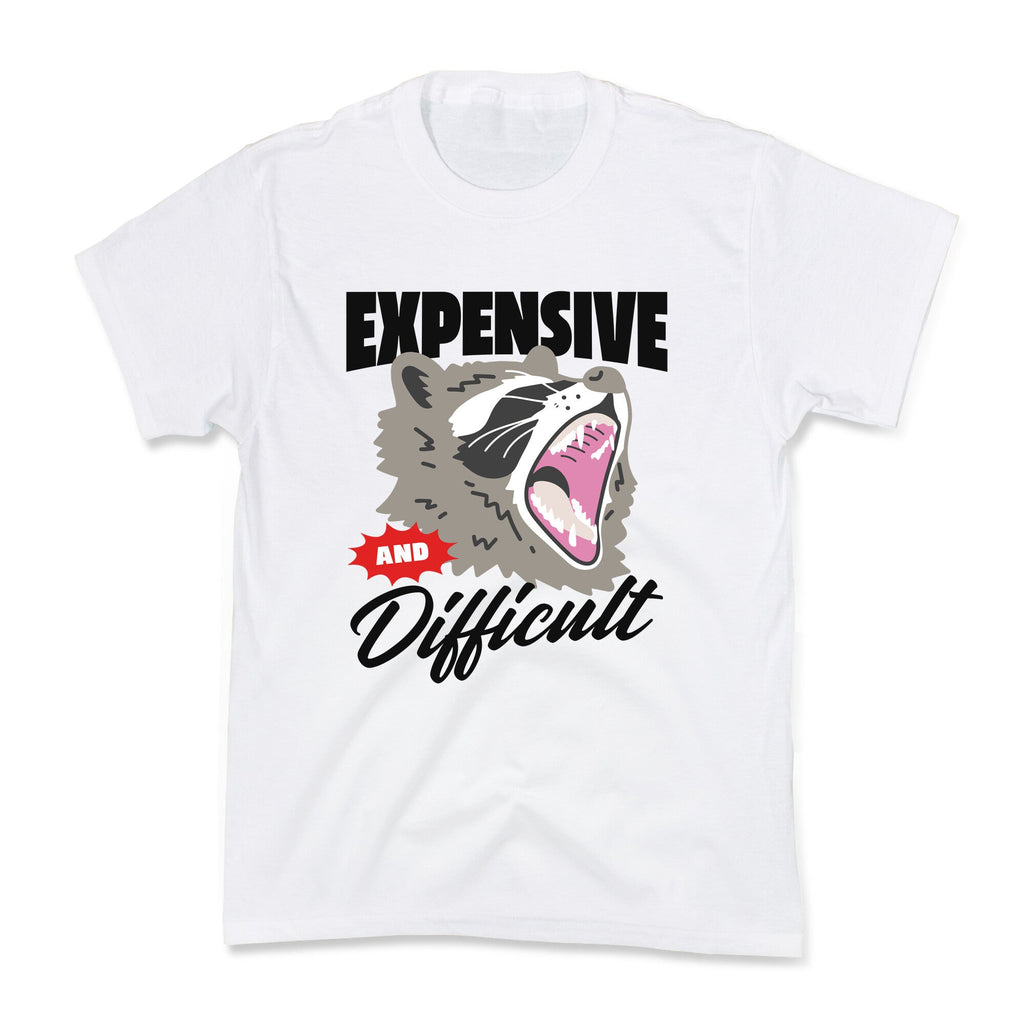 Expensive and Difficult Raccoon Kids Tee Unisex