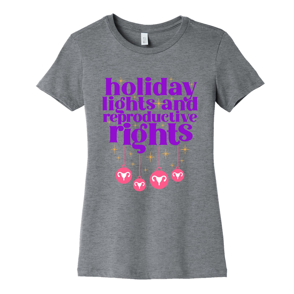 Holiday Lights & Reproductive Rights Womens Cotton Tee Unisex