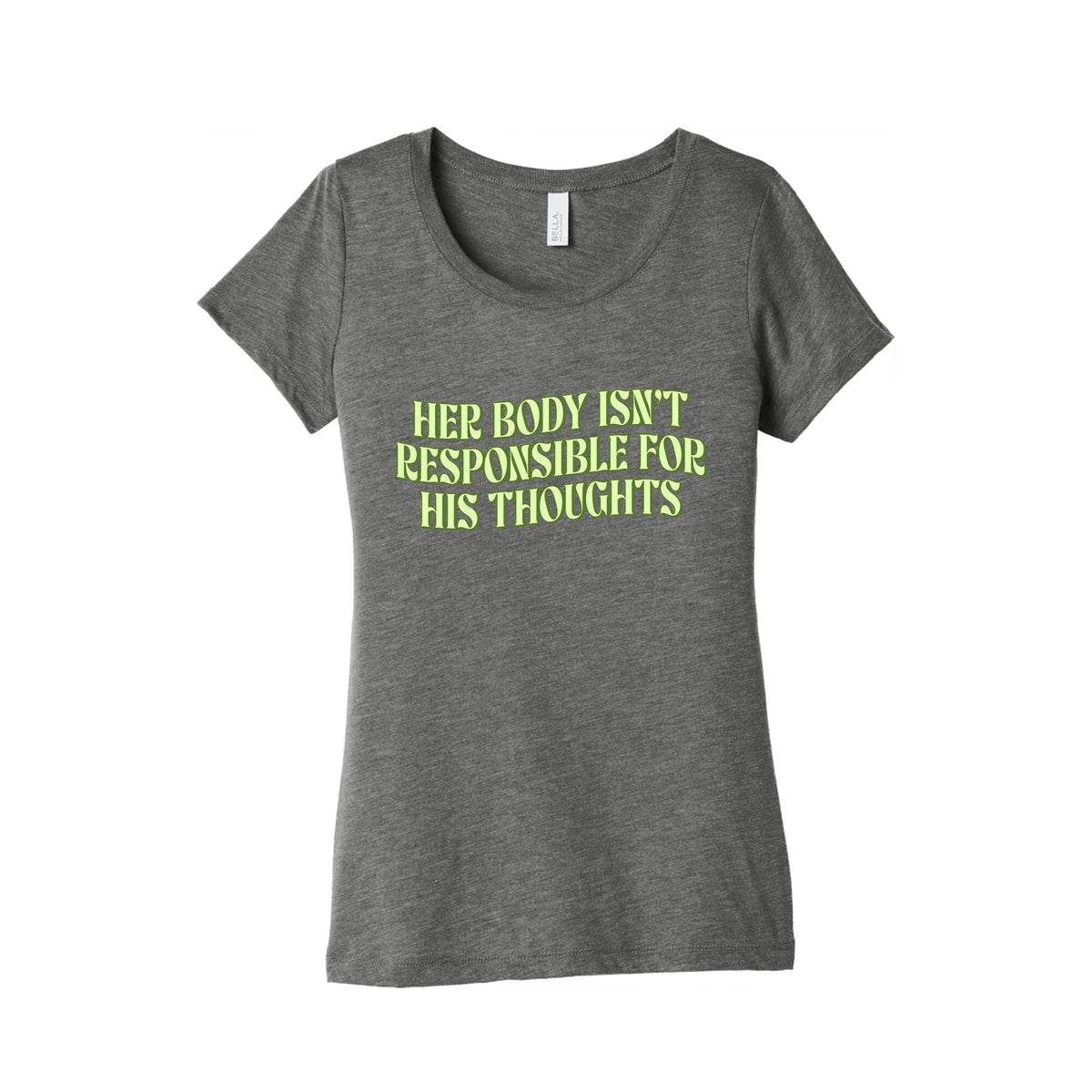 Her Body Isnt Responsible for His Thoughts Womens Triblend Tee Unisex