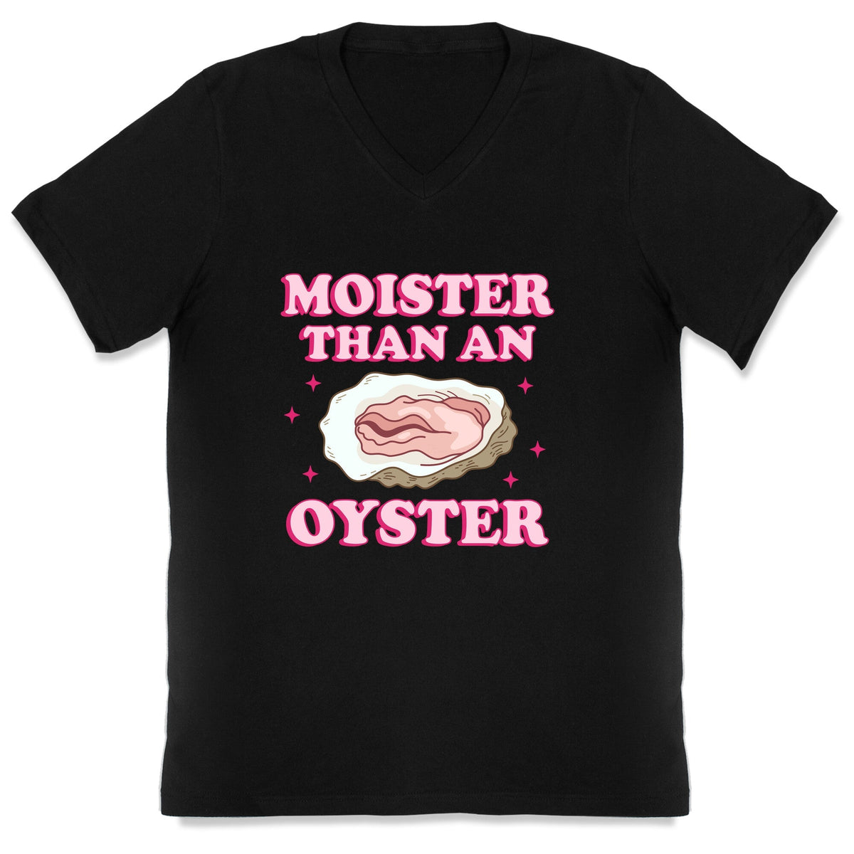 Moister Than An Oyster Pink V-Neck Unisex