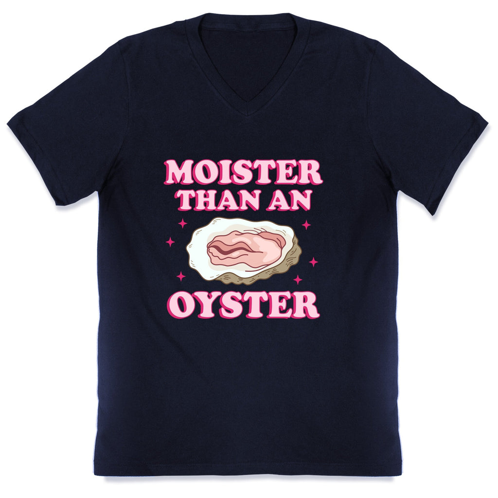 Moister Than An Oyster Pink V-Neck Unisex
