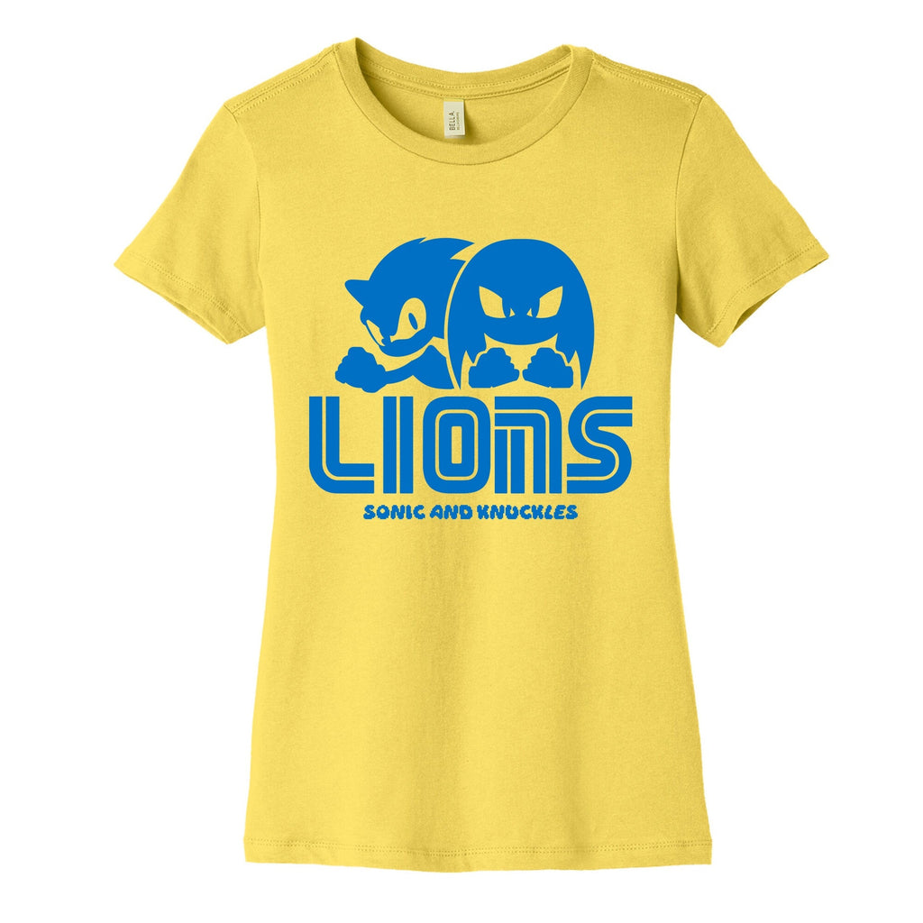 Sonic and Knuckles Lions Womens Cotton Tee Unisex