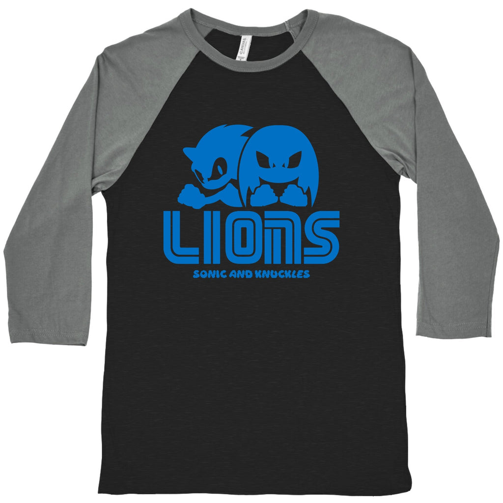 Sonic and Knuckles Lions Baseball Tee Unisex