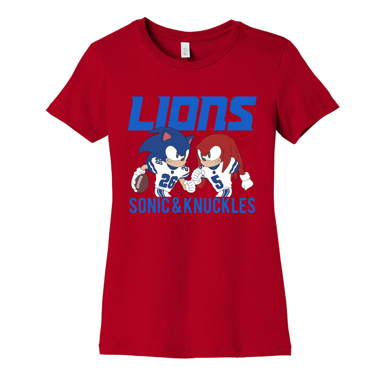 Lions Sonic and Knuckles Womens Cotton Tee Unisex