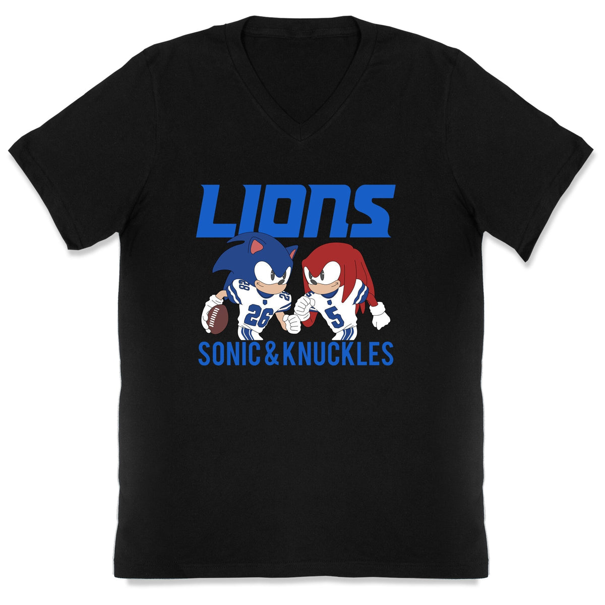 Lions Sonic and Knuckles V-Neck Unisex