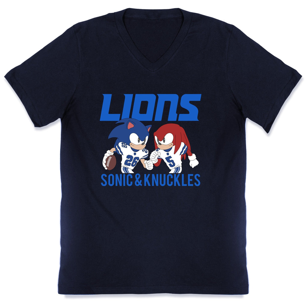 Lions Sonic and Knuckles V-Neck Unisex