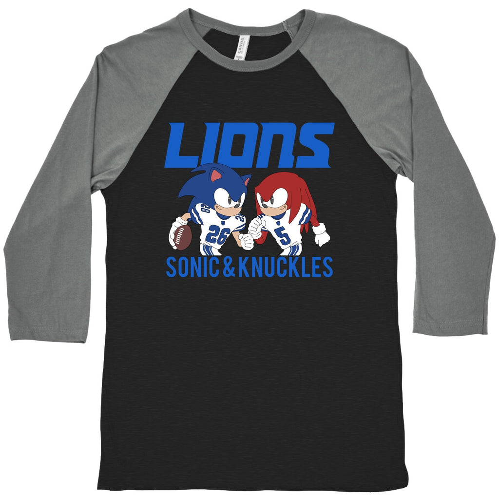Lions Sonic and Knuckles Baseball Tee Unisex