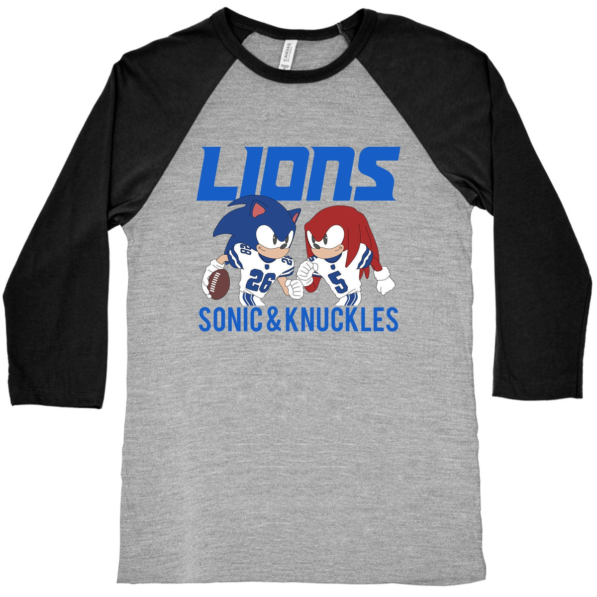 Lions Sonic and Knuckles Baseball Tee Unisex