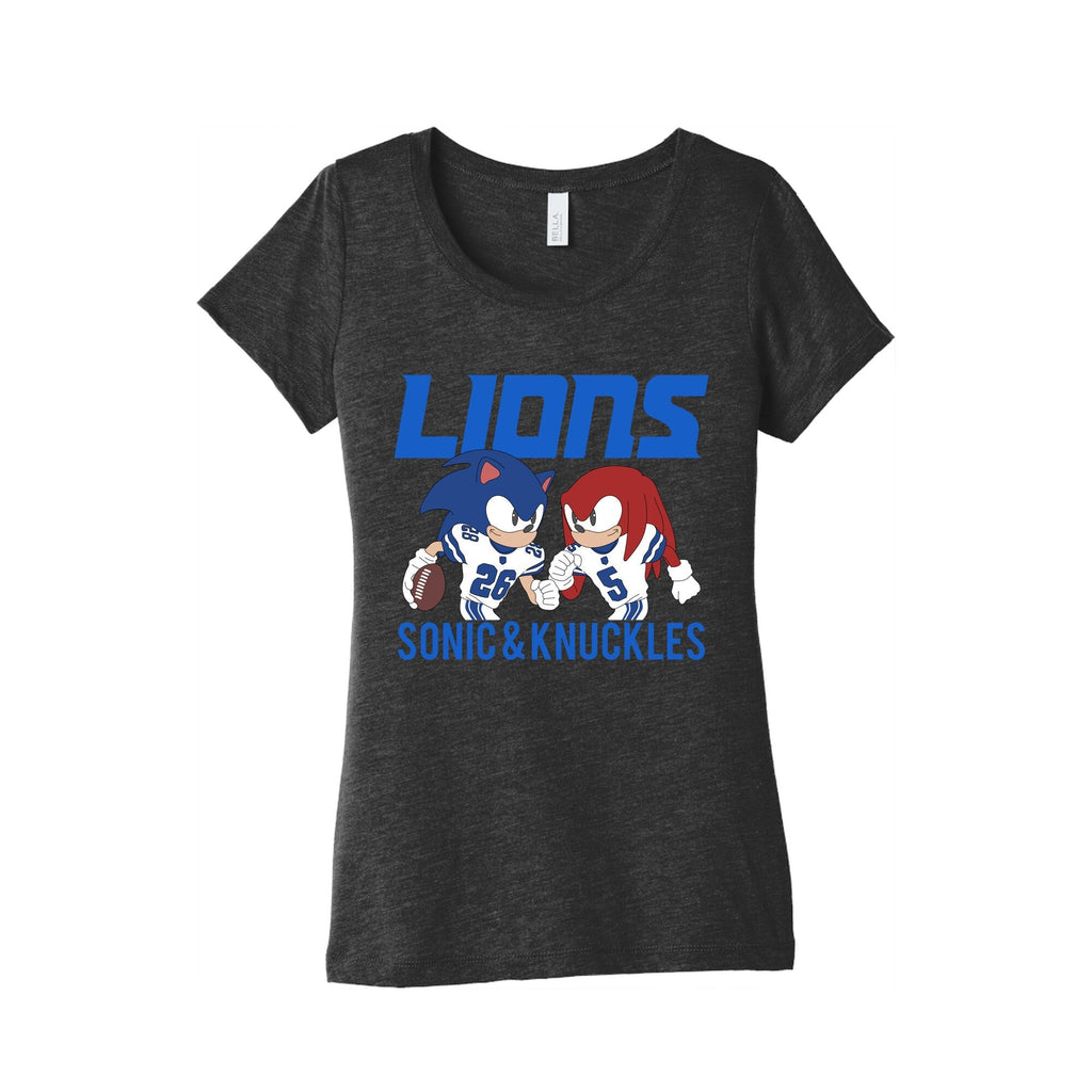 Lions Sonic and Knuckles Womens Triblend Tee Unisex