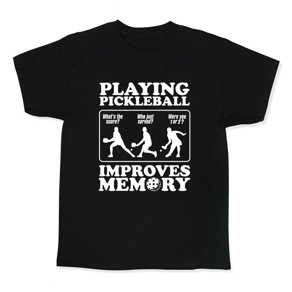Playing Pickleball Improves Memory Funny Kids Tee Unisex