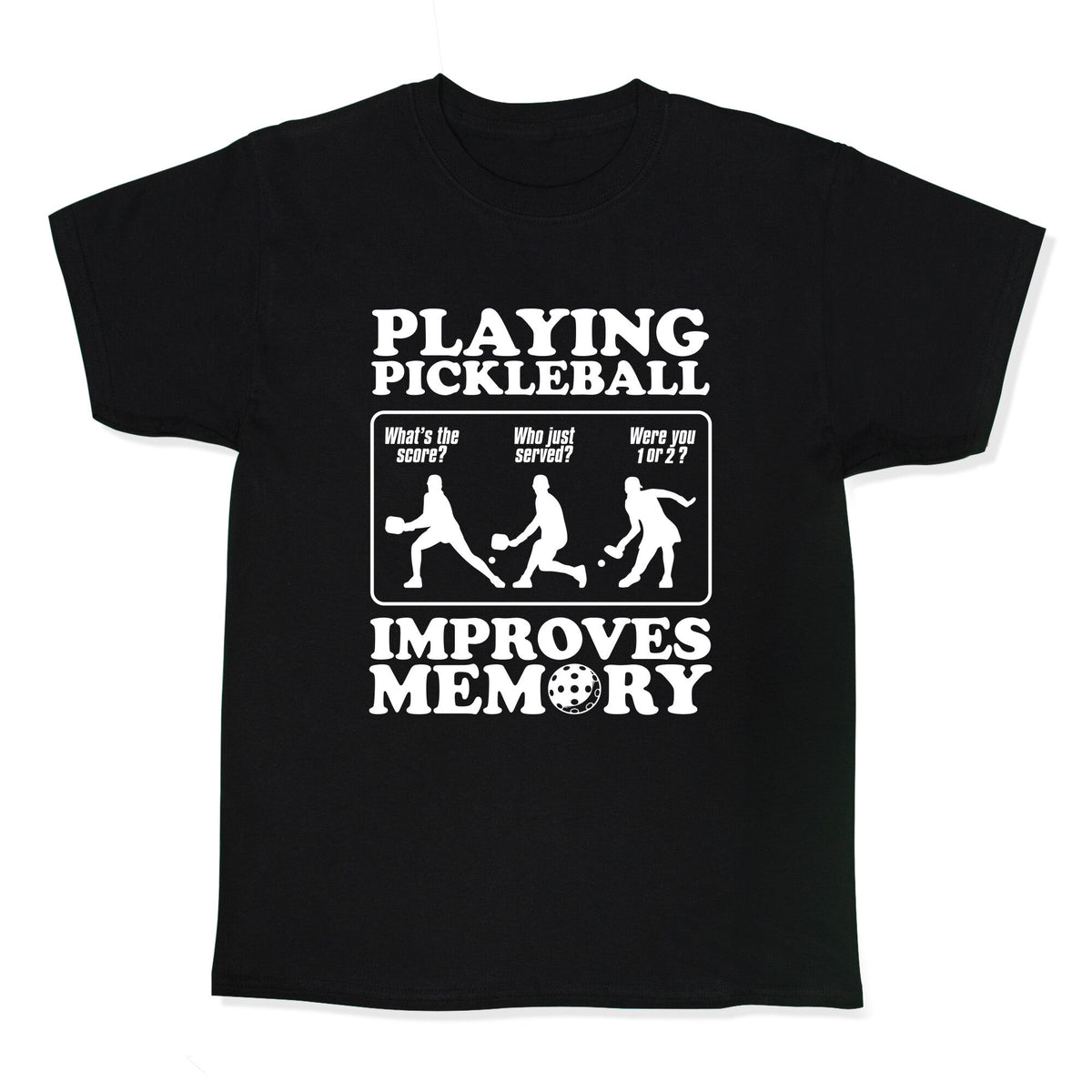 Playing Pickleball Improves Memory Funny Kids Tee Unisex