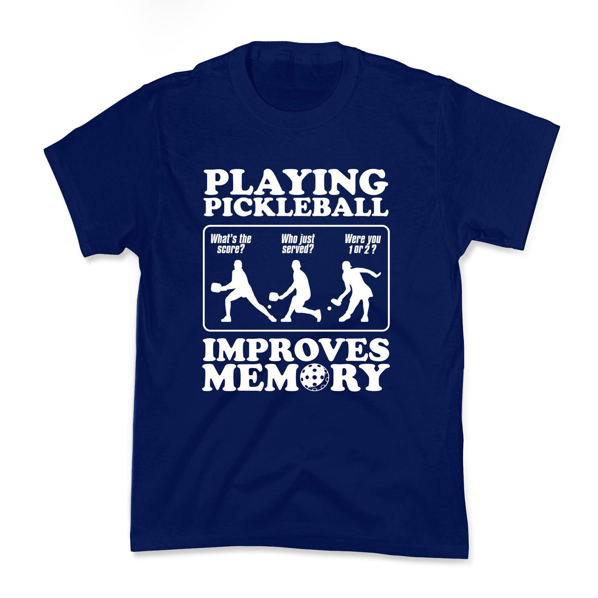 Playing Pickleball Improves Memory Funny Kids Tee Unisex