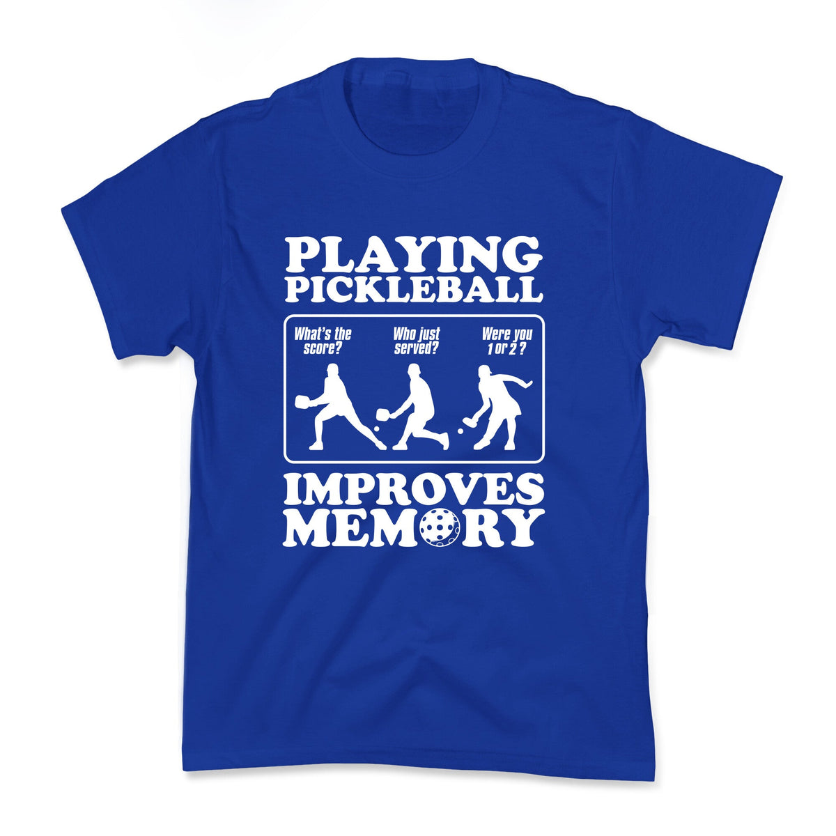 Playing Pickleball Improves Memory Funny Kids Tee Unisex