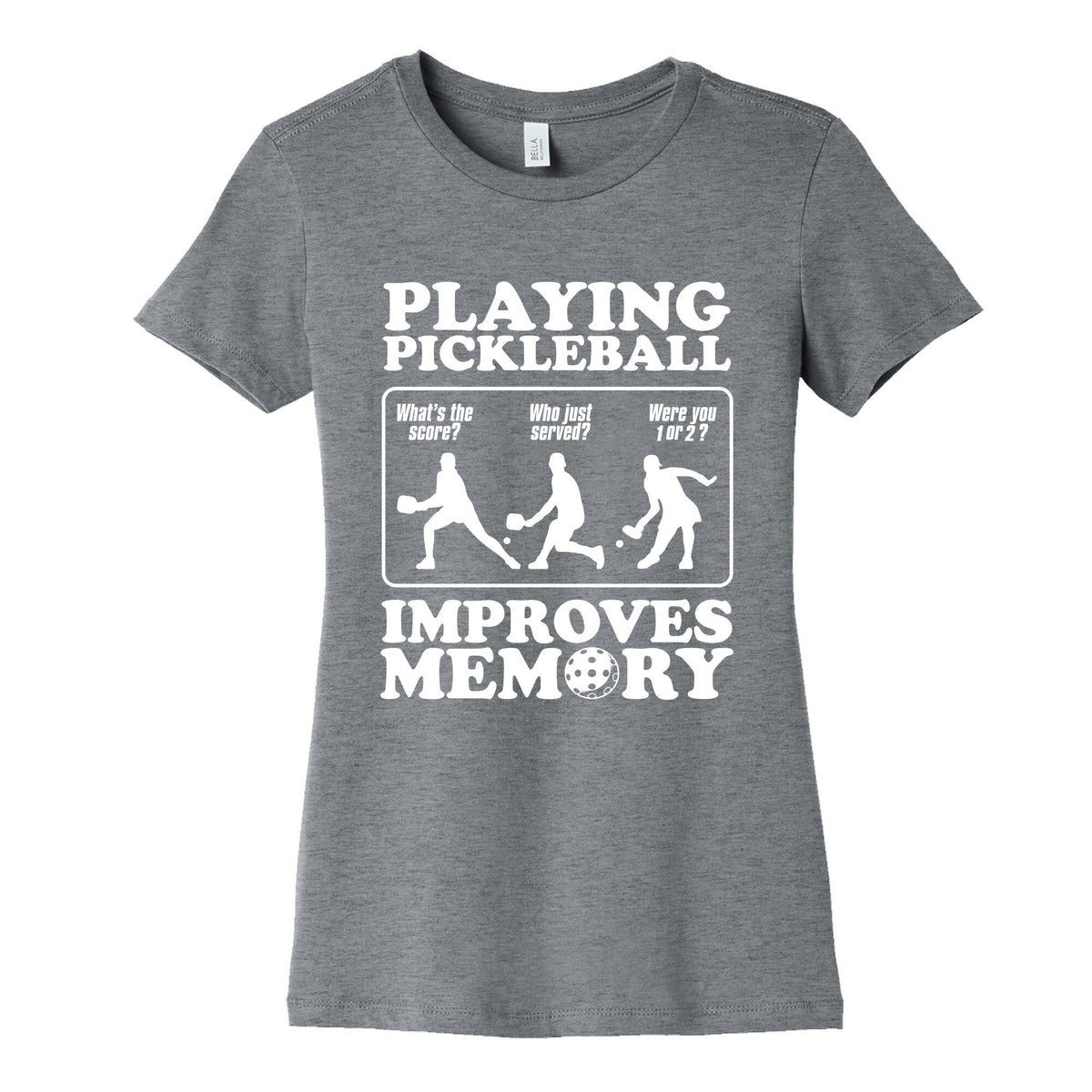 Playing Pickleball Improves Memory Funny Womens Cotton Tee Unisex
