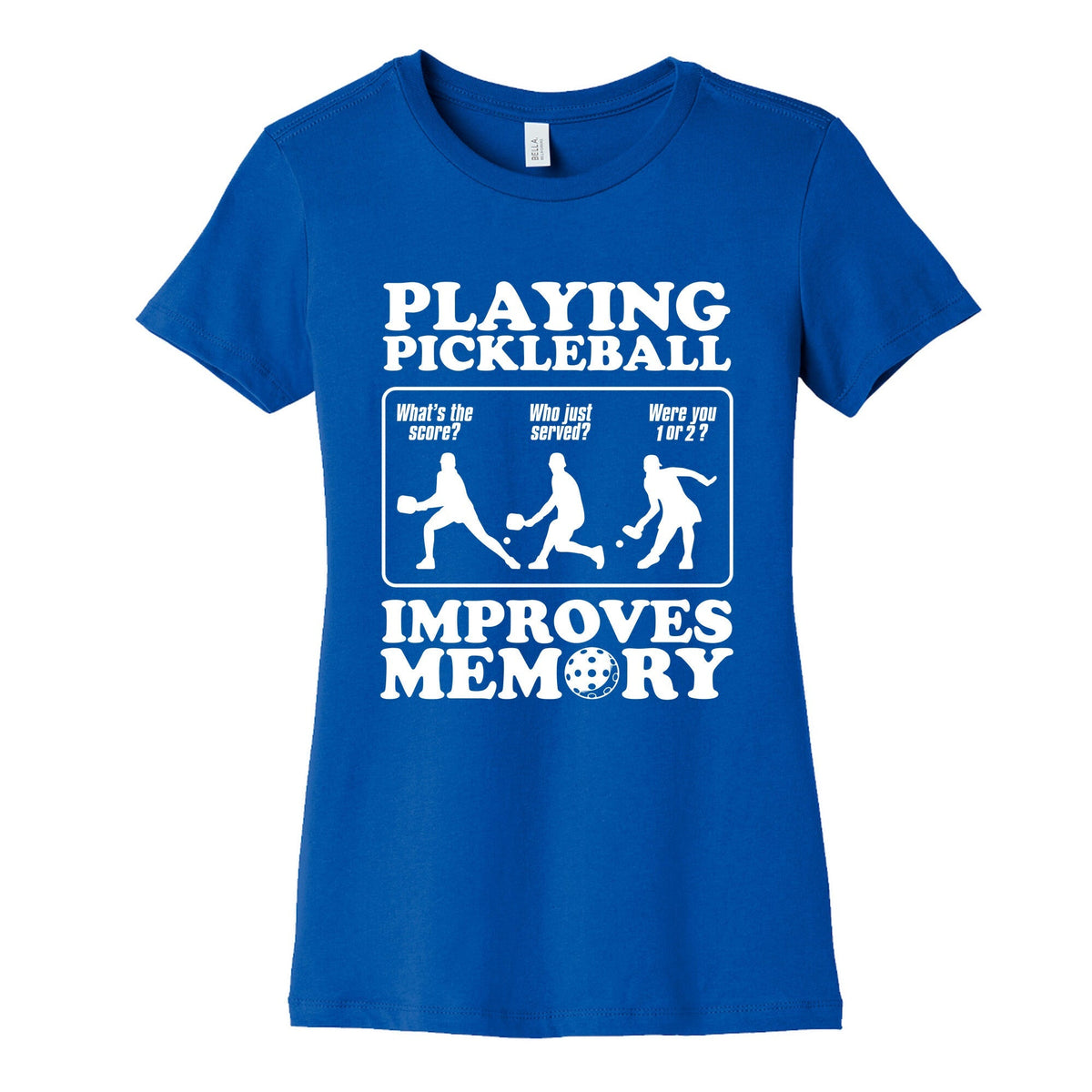 Playing Pickleball Improves Memory Funny Womens Cotton Tee Unisex