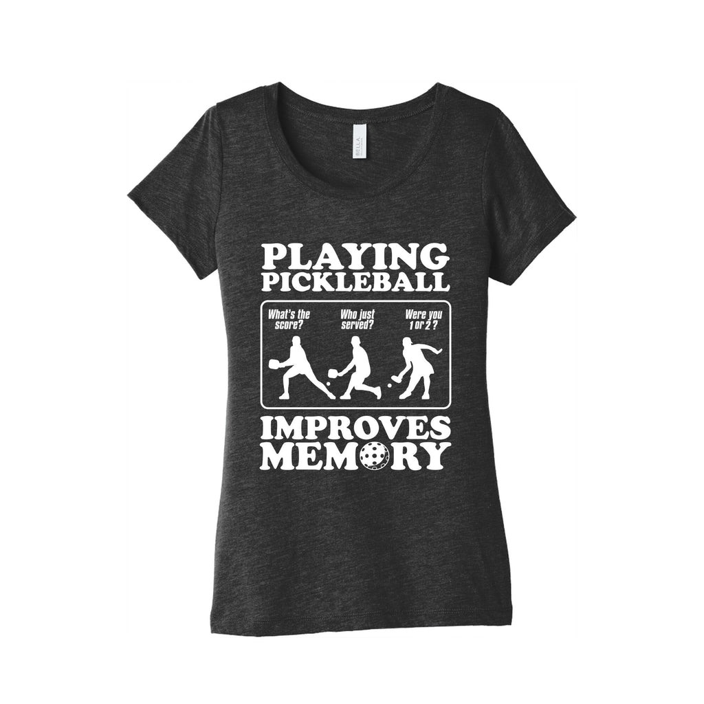 Playing Pickleball Improves Memory Funny Womens Triblend Tee Unisex