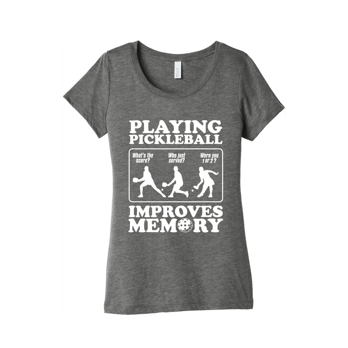 Playing Pickleball Improves Memory Funny Womens Triblend Tee Unisex