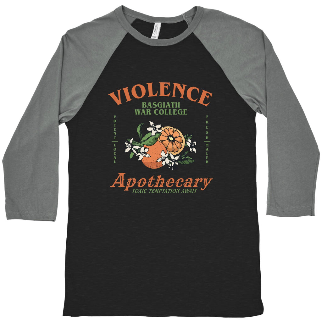 Fourth Wing Violence Apothecary Baseball Tee Unisex