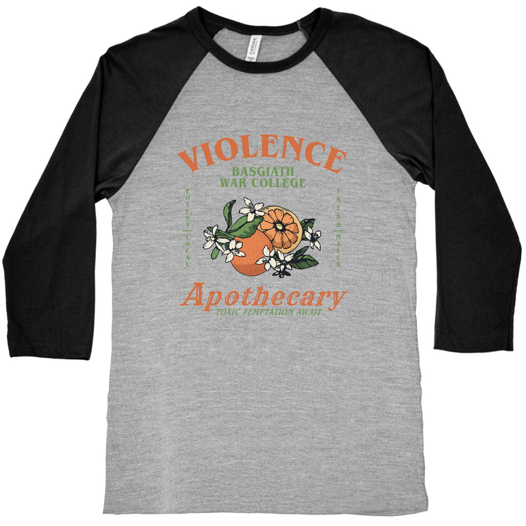 Fourth Wing Violence Apothecary Baseball Tee Unisex