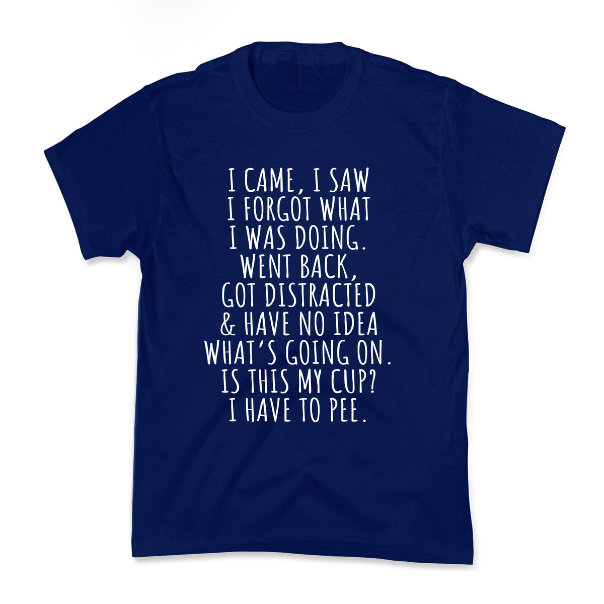 I Came I Saw I Forgot What I Was Doing Kids Tee Unisex
